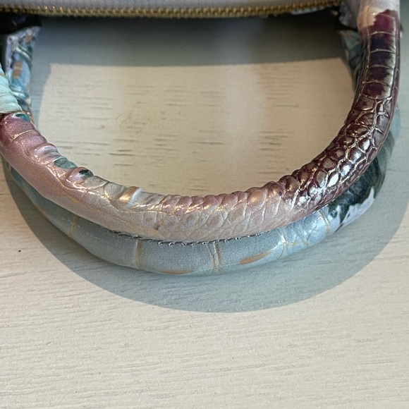 Brahmin Embossed Leather Multi Pastel Colored Handbag - Picture 9 of 16